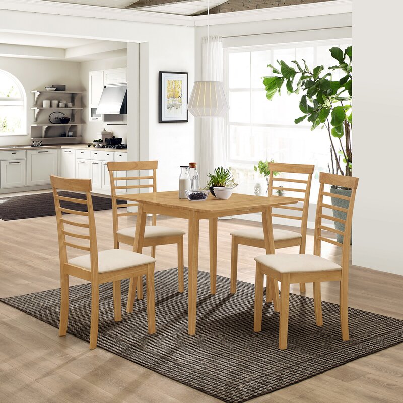 Brambly Cottage Mcneill Extendable Dining Set with 4 Chairs & Reviews